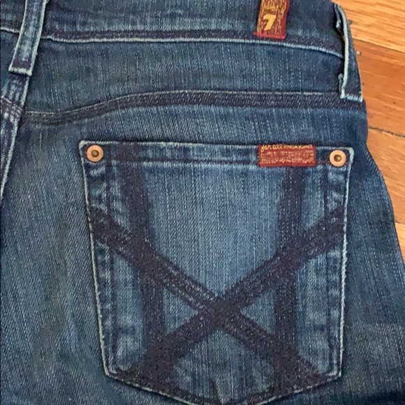 7 for all Mankind dark bootcut jean sz 28 - Picture 2 of 6
